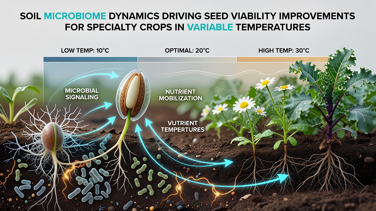 Researchers examining soil samples and root systems from specialty crops in a variable temperate agricultural plot